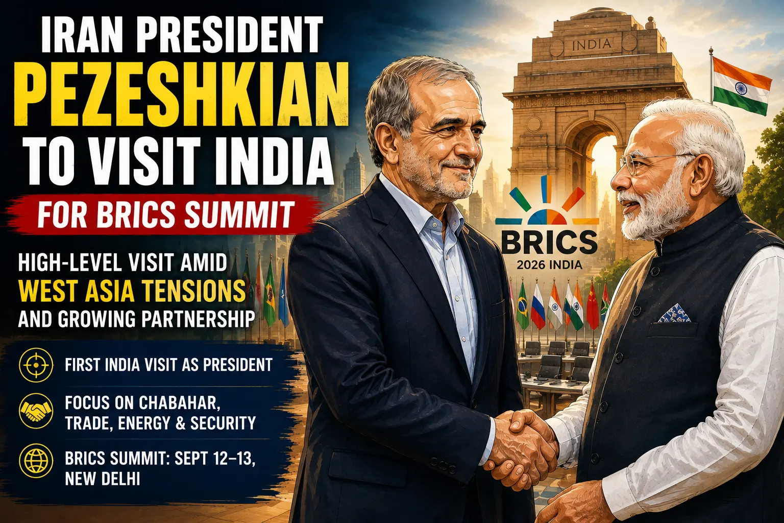Iran’s Pezeshkian Expected to Attend BRICS Summit in Delhi